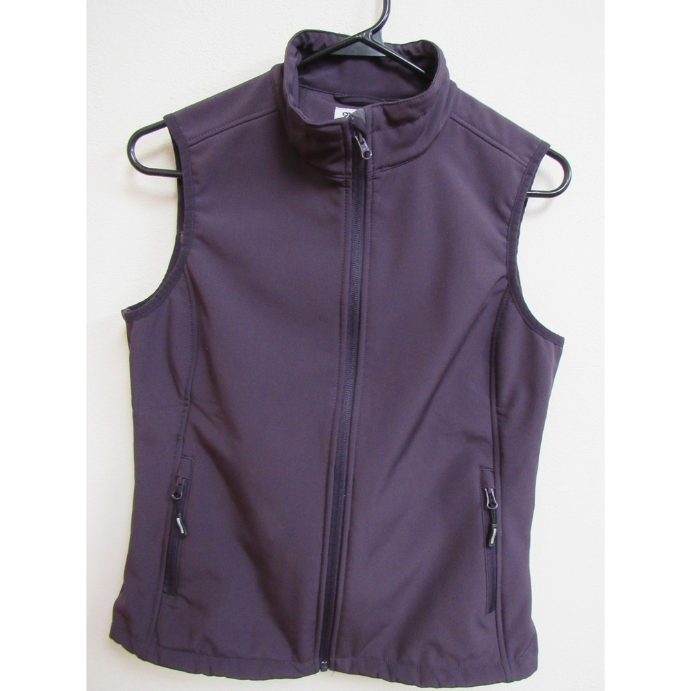 Outdoor Ventures Womens Softshell‎ Fleece Lined Vest Purple Full Zip Small
